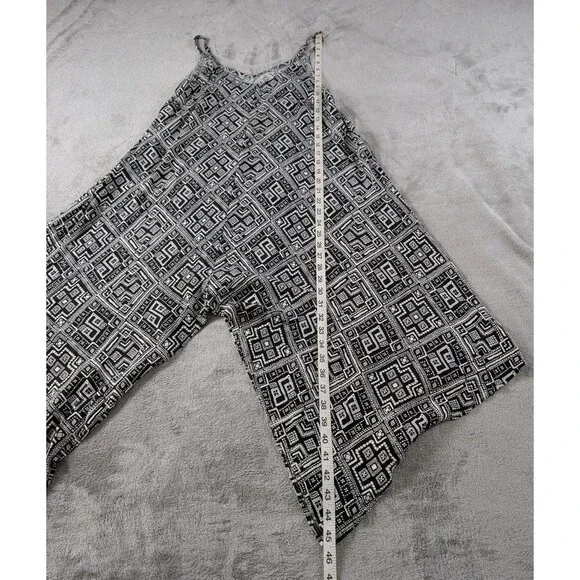 Rue21 Y2K Vintage Dress Womens S Black White Geo Sharkbite Hem Spaghetti Strap - Picture 9 of 9